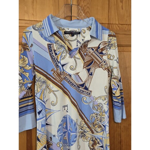 BARBARA‎  ERICKSON Women’s Resort Dress Sailing Compass Size S - Picture 1 of 11